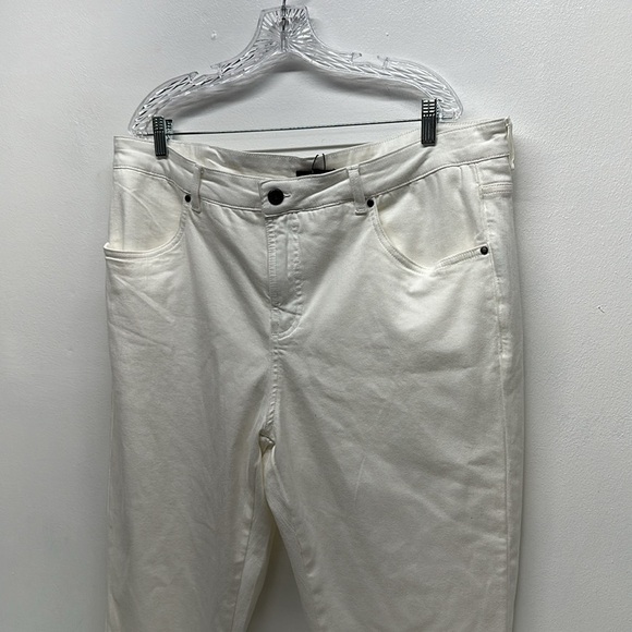 Universal Standard High Rise Skinny Denim Jeans Jean Pants Solid White Size 20 - Picture 3 of 10